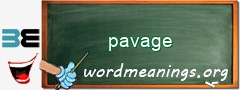 WordMeaning blackboard for pavage